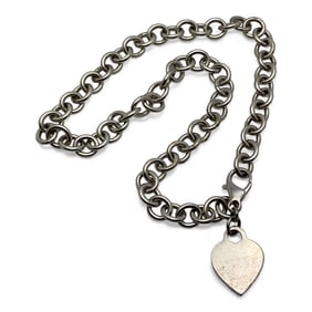 Sterling Silver Necklace With Heart Charm