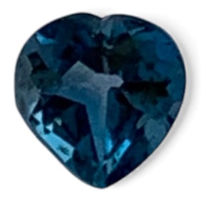 Faceted Blue Spinel Heart Gemstone
