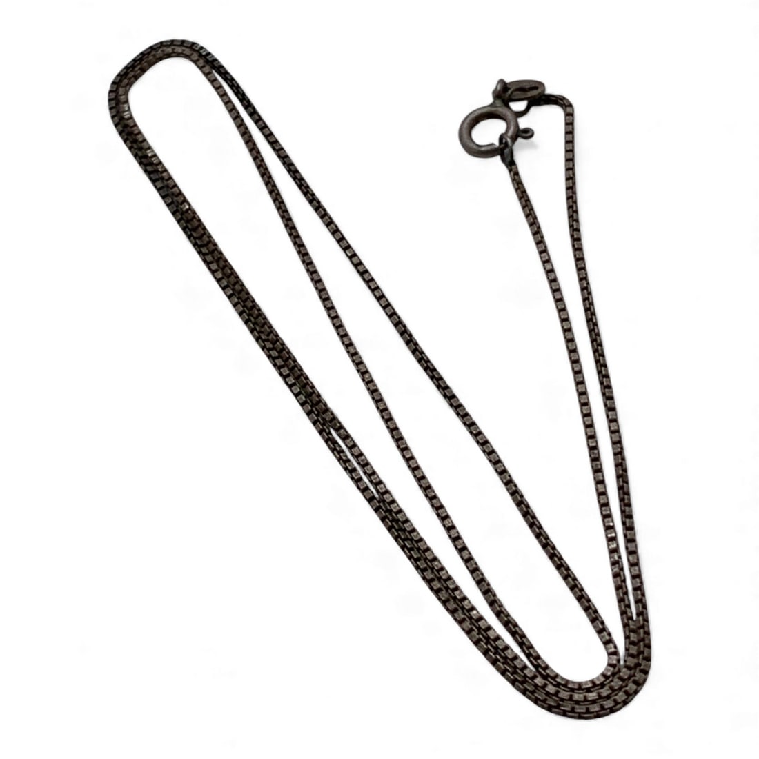 Sterling Silver Box Chain Necklace: Marked 925 - 20" Long - 3.0 Grams