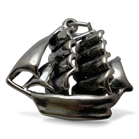 Sterling Silver Ship Pendant