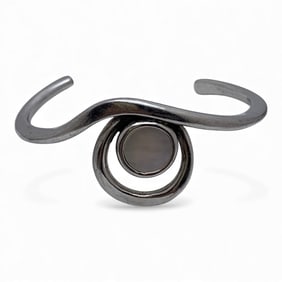 Sterling Silver & Mother Of Pearl Cuff Bracelet