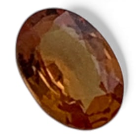 Faceted Orange Sapphire Gemstone