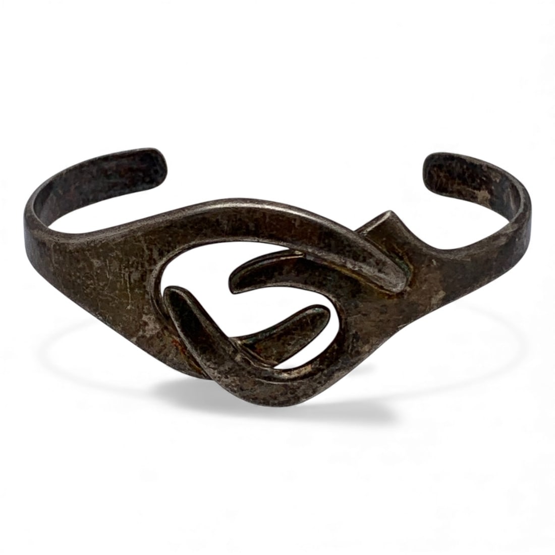 Mexico Sterling Silver Cuff Bracelet: Marked 925 - 2 1/2" Inside Width - 25.7 Grams