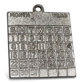 Sterling Silver Calendar Pendant