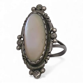 Silver & Mother Of Pearl Ring