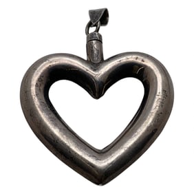 Sterling Silver Heart Pendant Vile