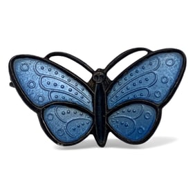 Sterling Silver Enameled Butterfly Pin