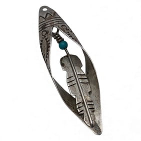 Silver Feather Pendnat