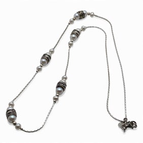 Sterling Silver & Pearl Necklace