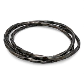 Sterling Silver 3 Bangle Bracelet Stack