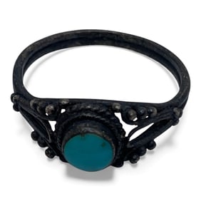 Sterling Silver Ring With Blue Stone