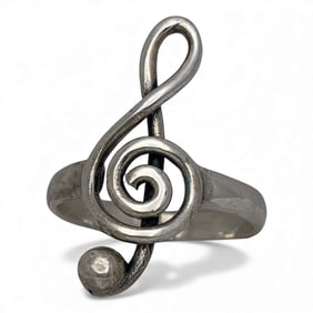 Sterling Silver Musical Note Ring