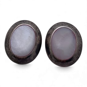 Sterling Silver & Mother Of Pearl Earrings