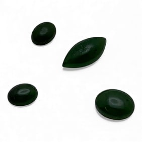 Group Of 4 Green Chrysoprase Gemstones