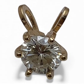 14k Yellow Gold & Diamond Pendant