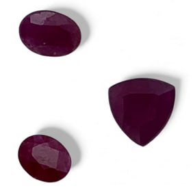 Group Of 3 Pink Ruby Gemstones