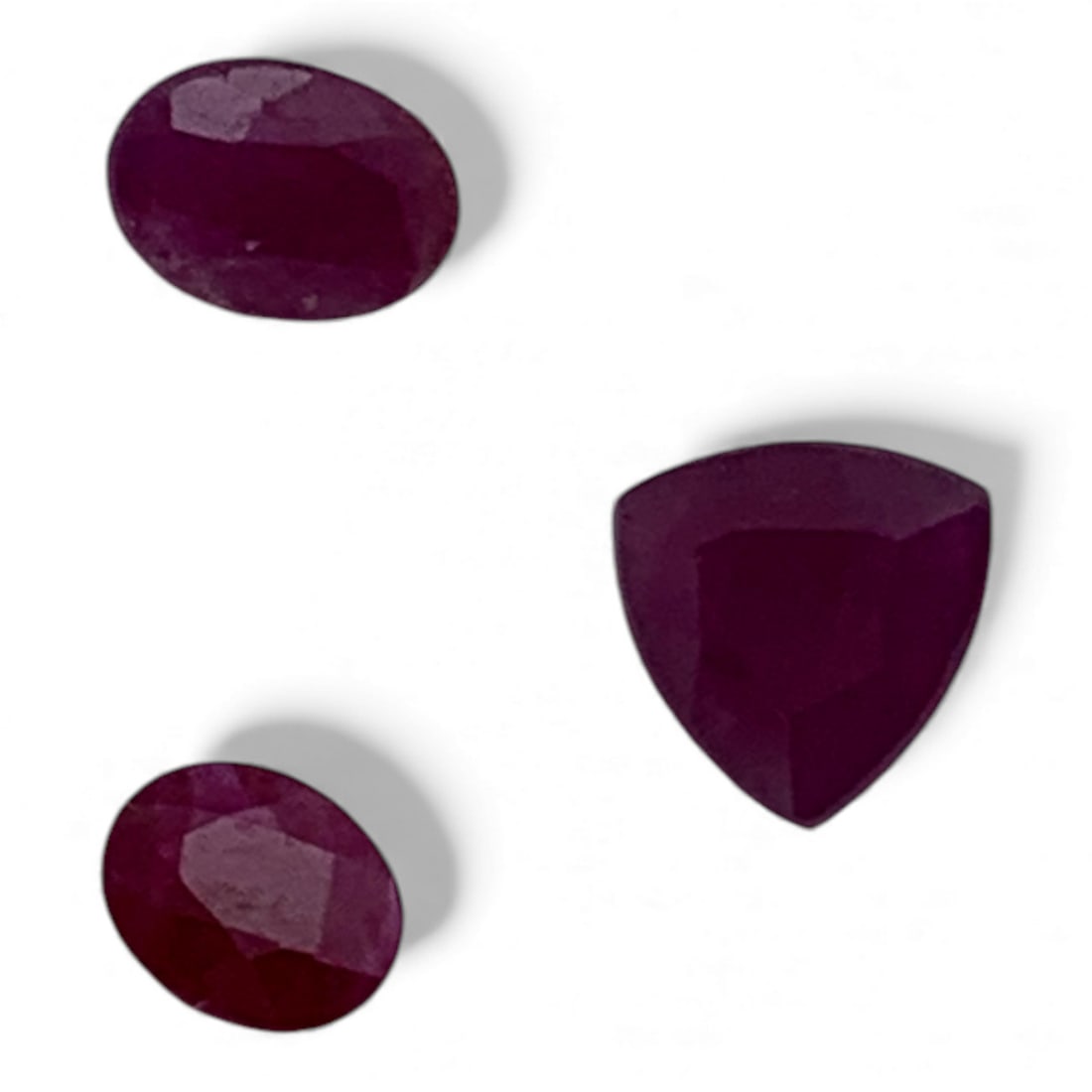 Group Of 3 Pink Ruby Gemstones (1 of 2)