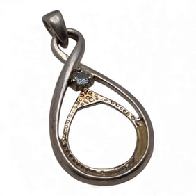 Sterling Silver Pendant With Blue Stone