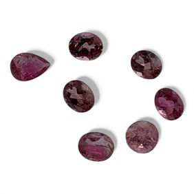 Group Of 7 Pink Tourmaline Gemstones