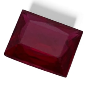 Faceted Dark Pink Ruby Gemstone