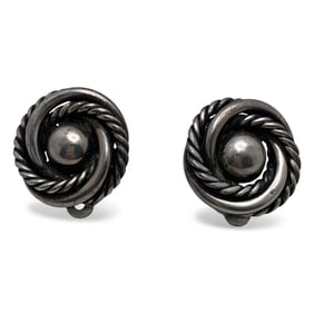 Pair Of Sterling Silver Clip Earrings
