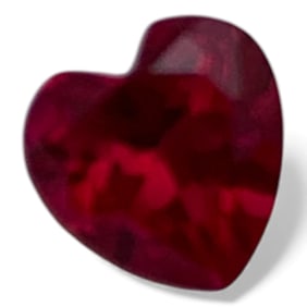 Faceted Dark Pink Ruby Gemstone
