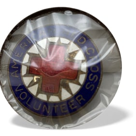 Sterling Enameled American Red Cross Pin