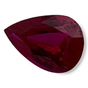 Faceted Dark Pink Ruby Gemstone
