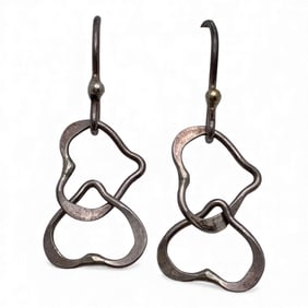 Pair Of Silver Heart Earrings