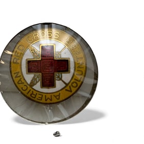 Enameled American Red Cross Pin