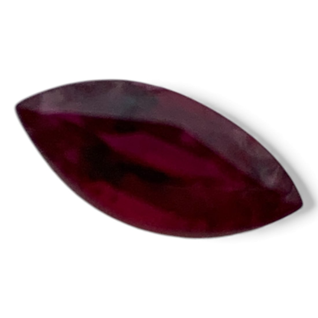 Faceted Dark Pink Ruby Gemstone (1 of 2)