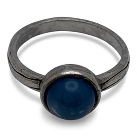 Silver & Blue Stone Ring