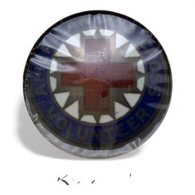 Sterling Enameled American Red Cross Pin