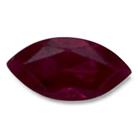 Faceted Dark Pink Ruby Gemstone