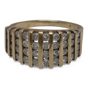 14k Yellow Gold & Diamond Ring