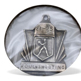 Sterling Silver 1921-25 Basketball Pendant