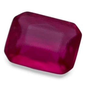 Faceted Dark Pink Ruby Gemstone