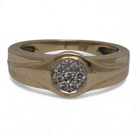 14k Yellow Gold & Champagne Diamond Ring