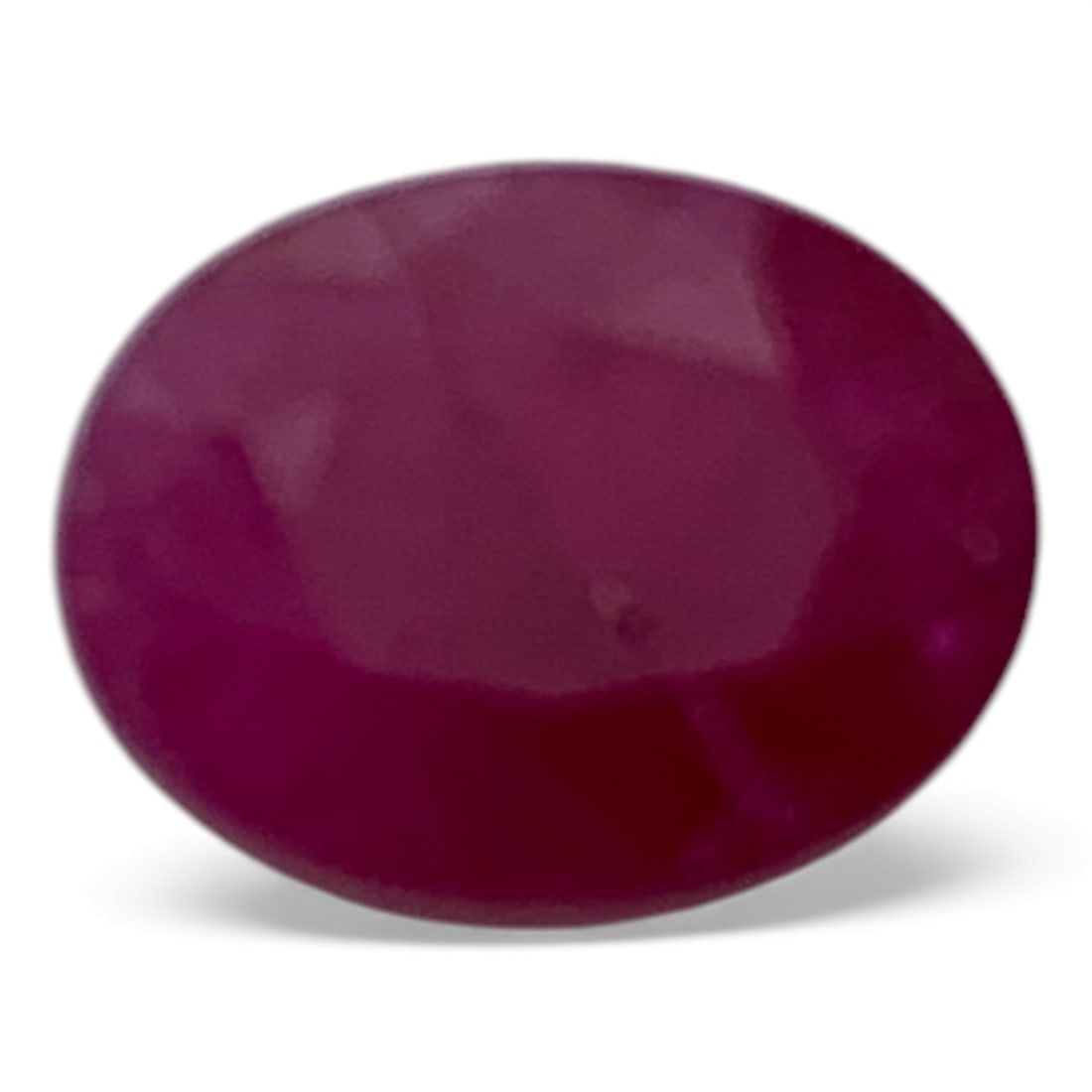 Faceted Dark Pink Ruby Gemstone (1 of 2)