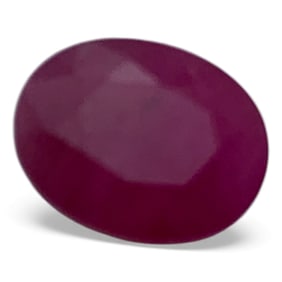 Faceted Dark Pink Ruby Gemstone