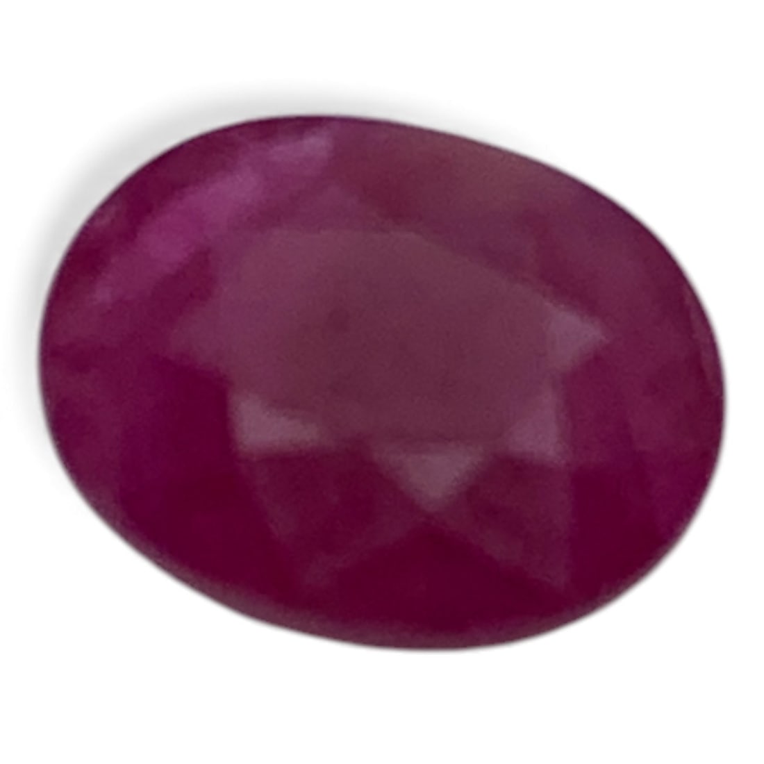 Faceted Dark Pink Ruby Gemstone (1 of 2)