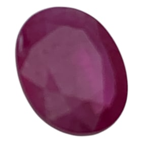 Faceted Dark Pink Ruby Gemstone