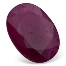 Faceted Dark Pink Ruby Gemstone