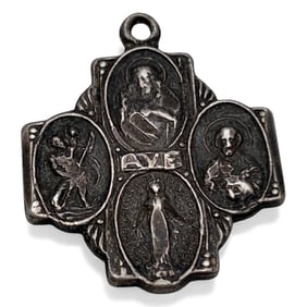 Sterling Silver Religious Pendant
