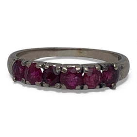 14k White Gold & Ruby Ring