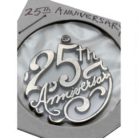 Sterling Silver 25th Anniversary Pendant