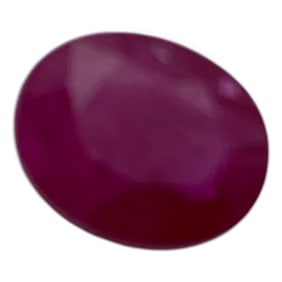 Faceted Dark Pink Ruby Gemstone