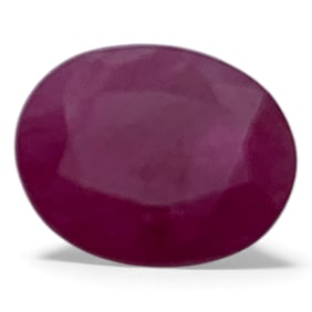 Faceted Dark Pink Ruby Gemstone