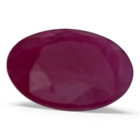 Faceted Dark Pink Ruby Gemstone
