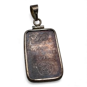 5 Gram .999 Fine Silver Pandagram Pendant